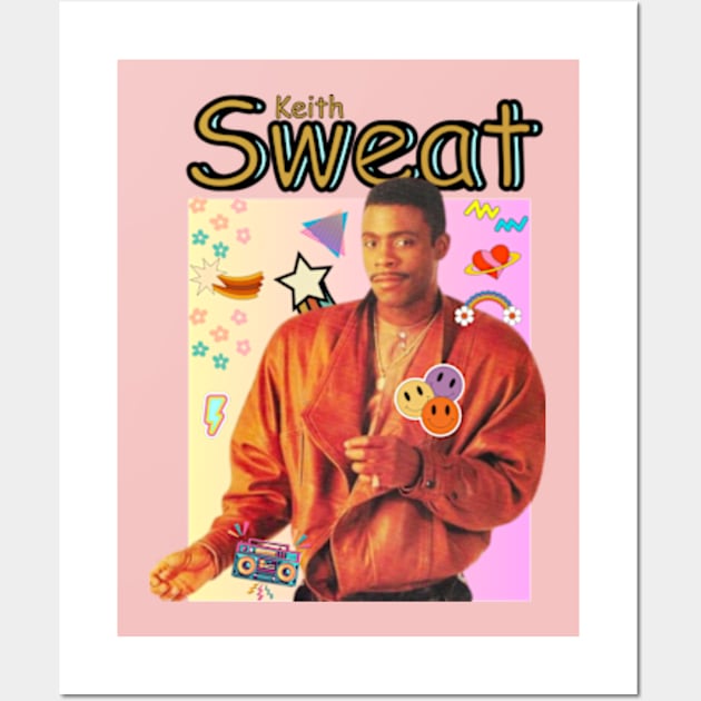 funny Keith Sweat quotes art 90s style retro vintage 70s Wall Art by graphicaesthetic ✅